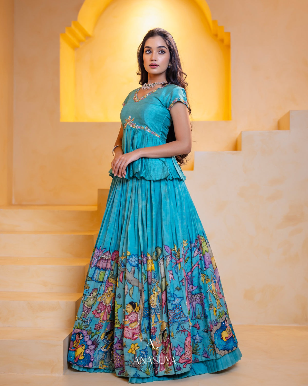 Kalamkari lehenga