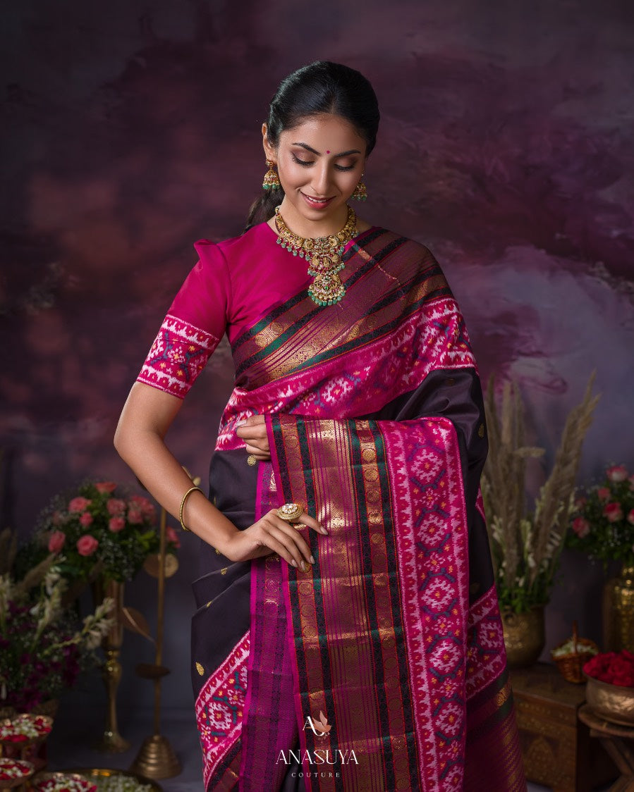 Patola fusion saree