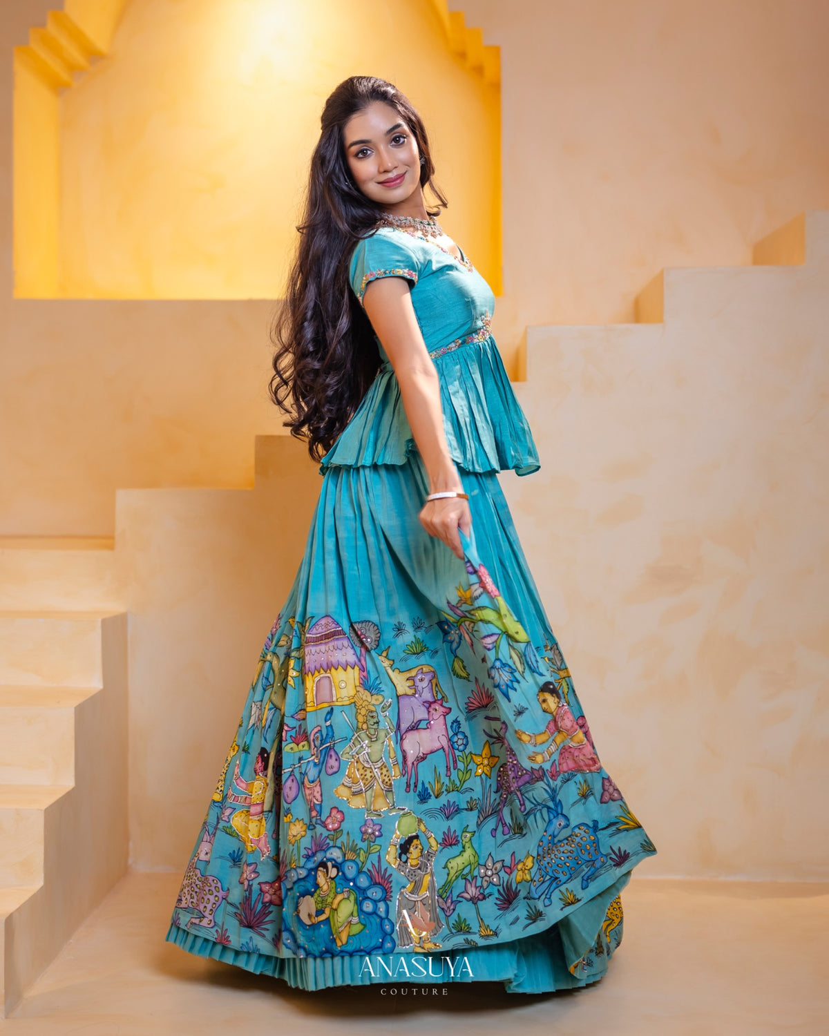 Kalamkari lehenga