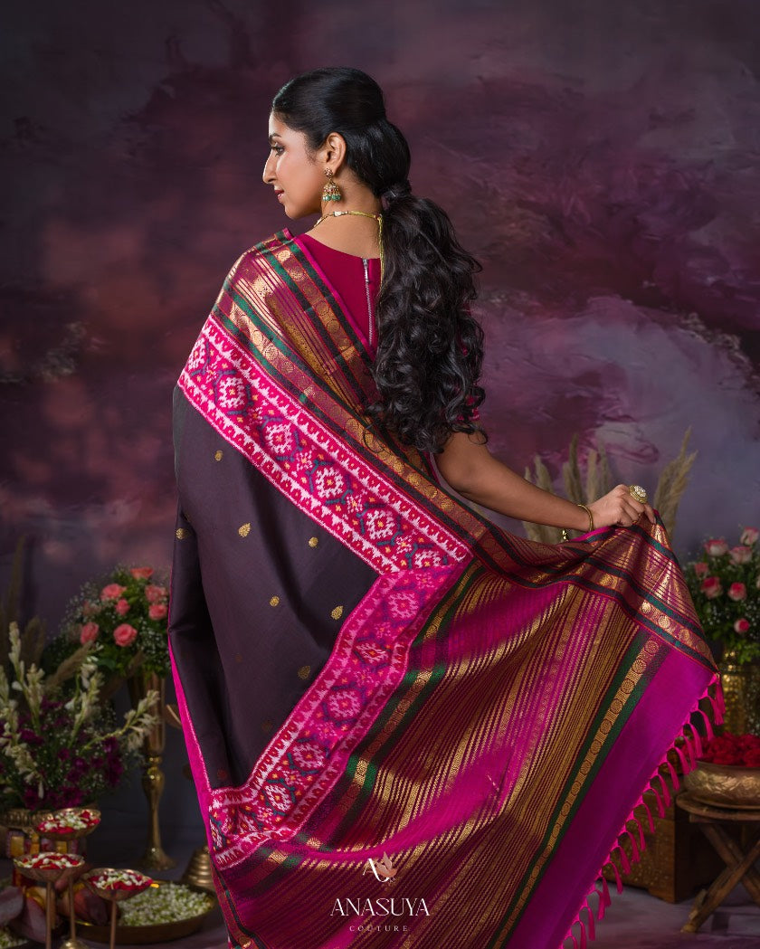 Patola fusion saree