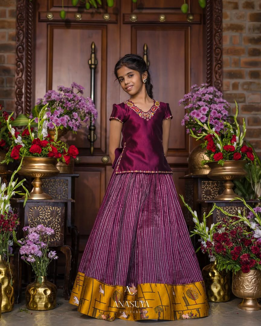 ROYAL GRAPE Kids Lehenga