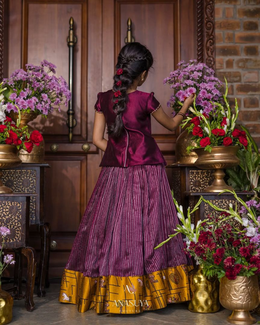 ROYAL GRAPE Kids Lehenga