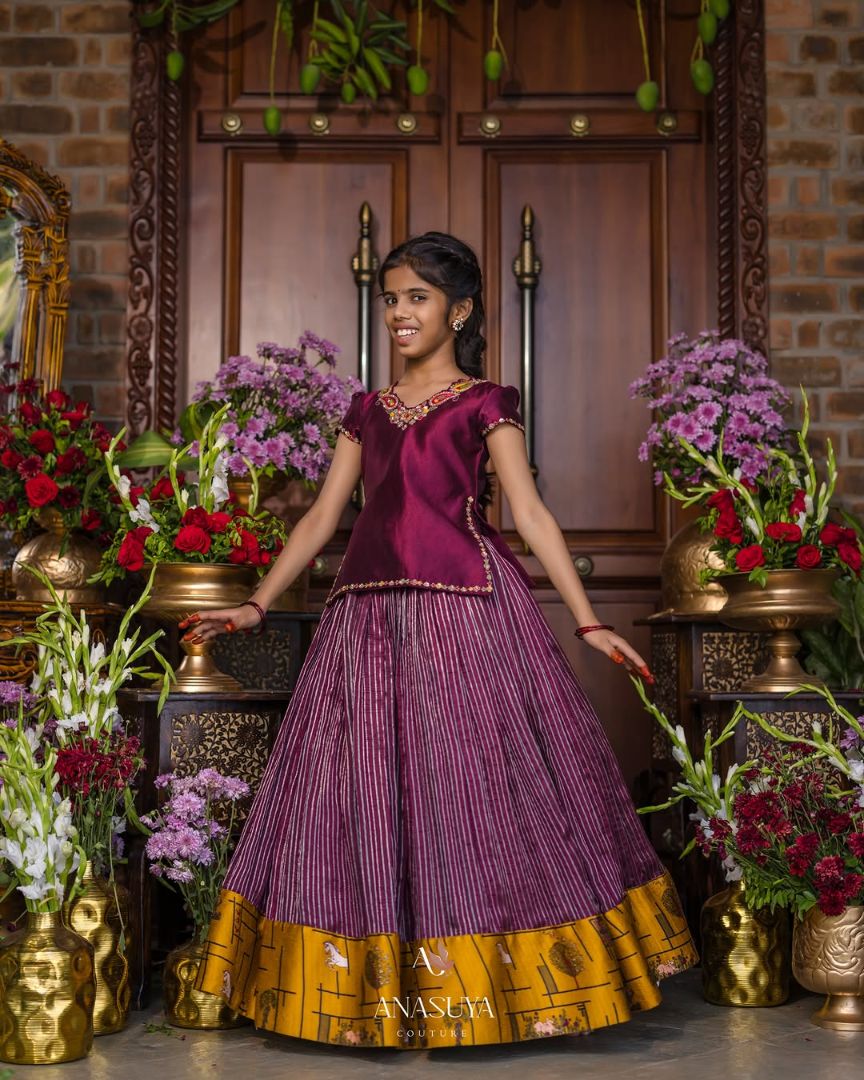 ROYAL GRAPE Kids Lehenga